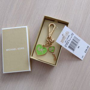 Michael Kors Enamel Heart Key Fob - NWT